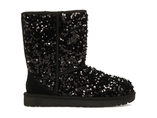 UGG Classic Short Chunky Sequin Boot - Black (Women's)